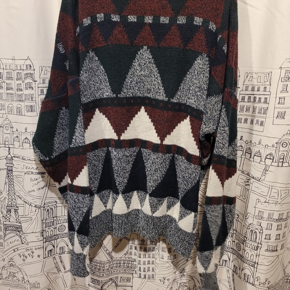 Vintage Men's Sweater Graphix Geometric Multicolor Sweater EUC Size 2X-Large - Picture 3 of 3
